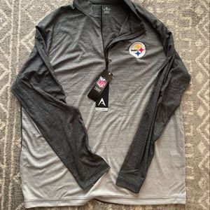 Mens Steelers NFL Lightweight Quaterzip